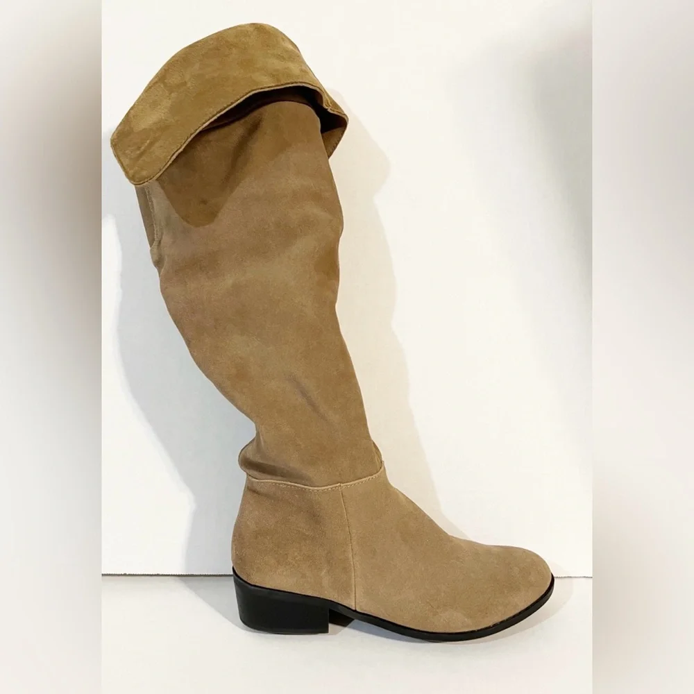 NEW SPORTO Felicia Waterproof Over Knee Suede Insulated Tan Boots Thermal